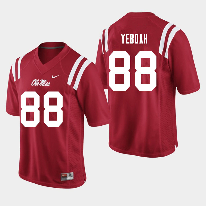 Ole Miss Rebels #88 Kenny Yeboah College Football Jerseys Sale-Red
